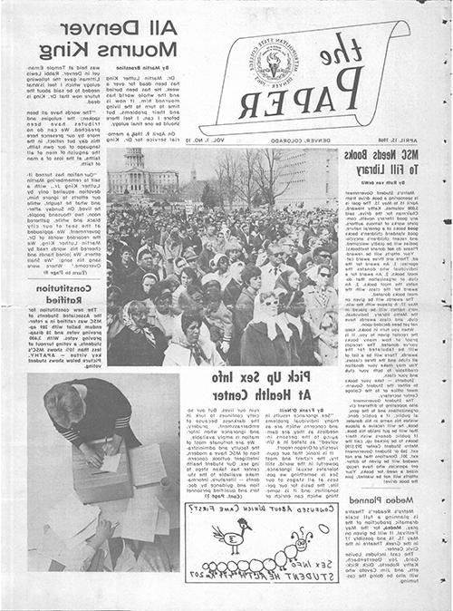 The Paper student newspaper 1968